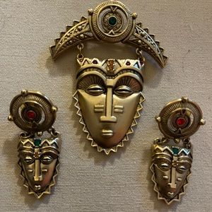 Vintage Avon set, brooch, post earrings
